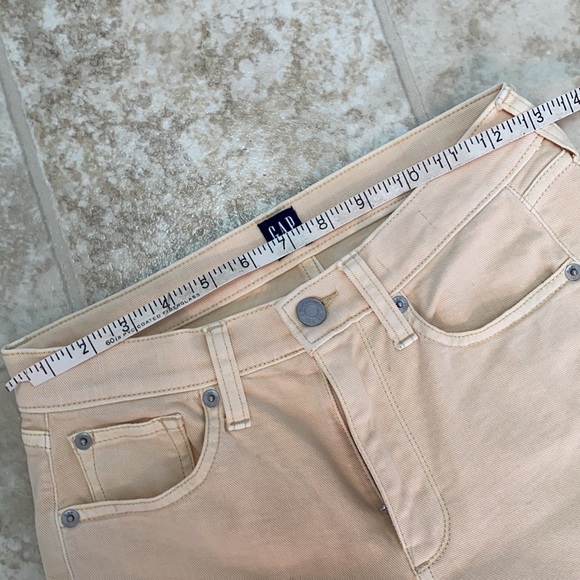 GAP Mid-Rise True Skinny Yellow Jeans Sz 24 - Picture 7 of 8